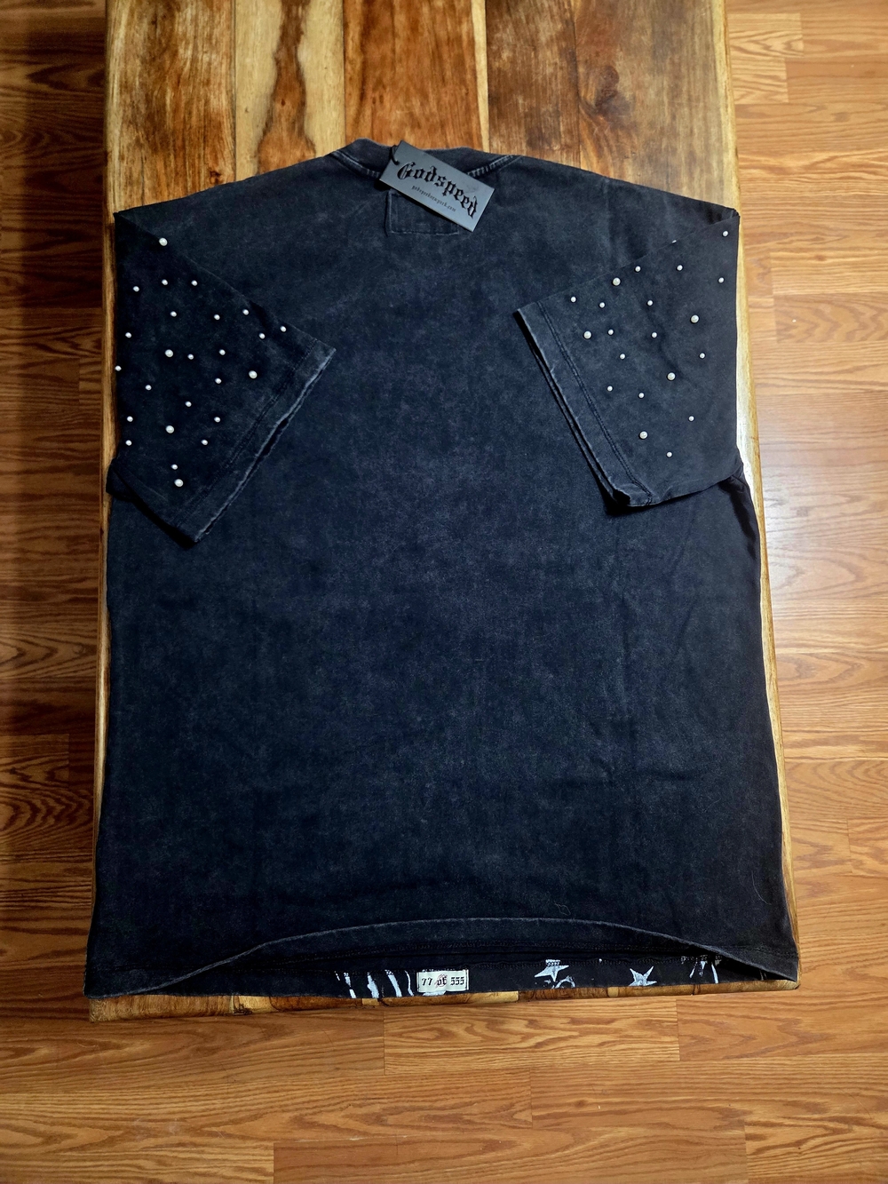 Godspeed New York "Rarity Collection MMXXIV" Men's Reaper Flag Rhinestone Tee - Picture 8 of 10